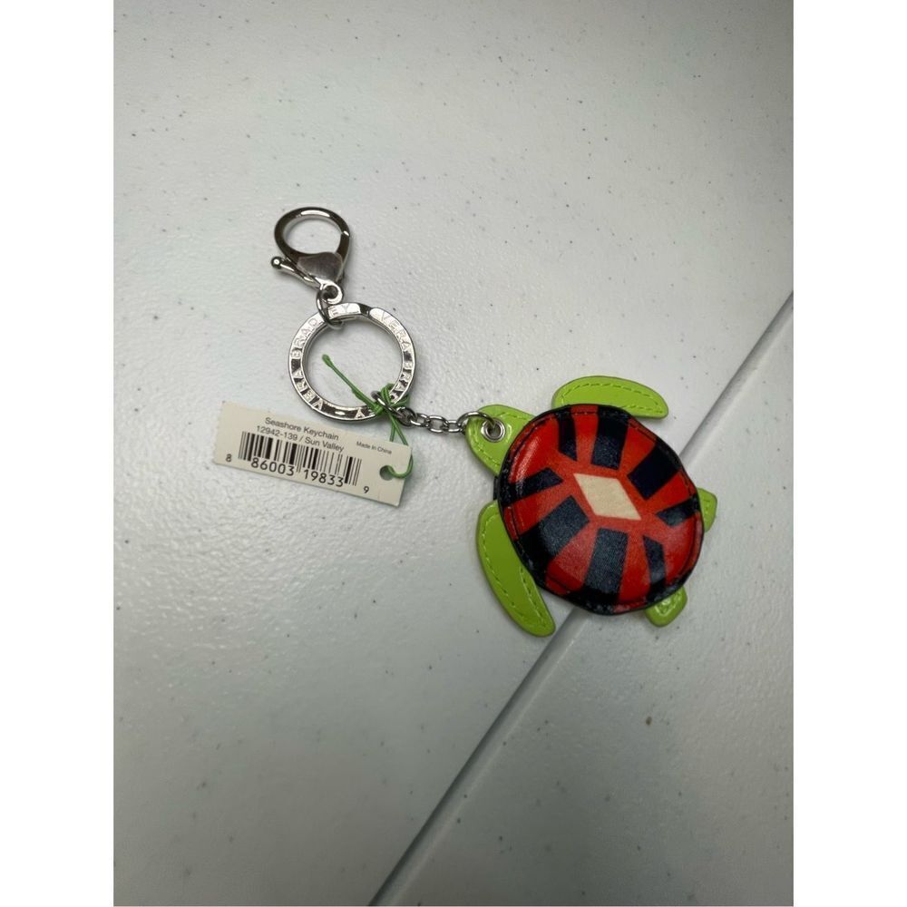 Vera Bradley Seashore turtle keychain NWT